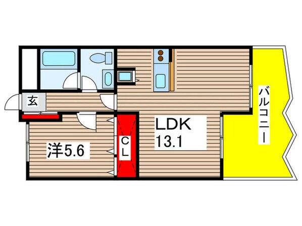 コナビレッジ１号棟の物件間取画像